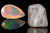 Moonstone on right and Rainbow moonstone on leftside of picture.