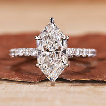 Hidden Halo Diamond Ring featuring a brilliant round cut diamond.