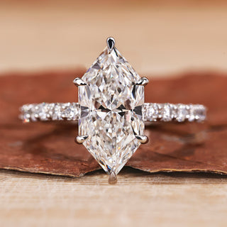 Hidden Halo Diamond Ring featuring a brilliant round cut diamond.