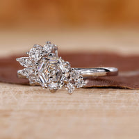 Round Diamond Engagement Ring featuring brilliant cut stones.