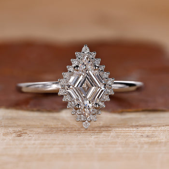 Halo Diamond Engagement Ring with brilliant diamonds and a stunning design.