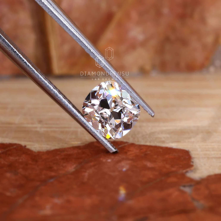 Buy loose antique cut diamond with old mine cushion shape, lab grown and 1.17 carats.