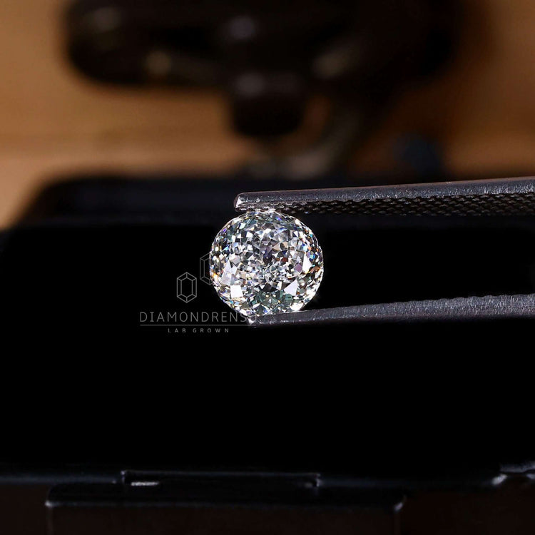 This IGI certified lab grown diamond has a 1.09 carat Portuguese cut.