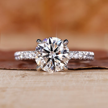 Gold Pave Ring featuring a stunning pave diamond setting.