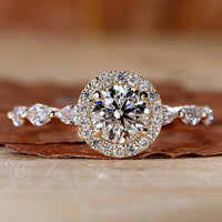 round lab grown diamond ring