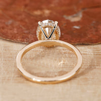 Oval Hidden Halo Engagement Ring for a modern twist.