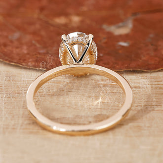 Oval Hidden Halo Engagement Ring for a modern twist.