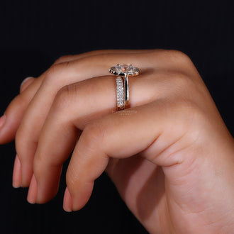 Three Row Pave Band with intricate detailing for elegance.