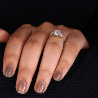 Three Stone Diamond Ring - Cushion Diamond
