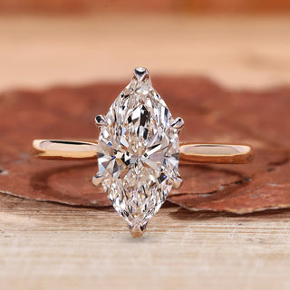 Marquise Diamond Engagement Ring in a classic design.