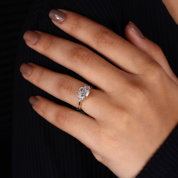 Three Stone Diamond Ring - Cushion Diamond