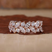 Half Eternity Wedding Band featuring brilliant diamonds.