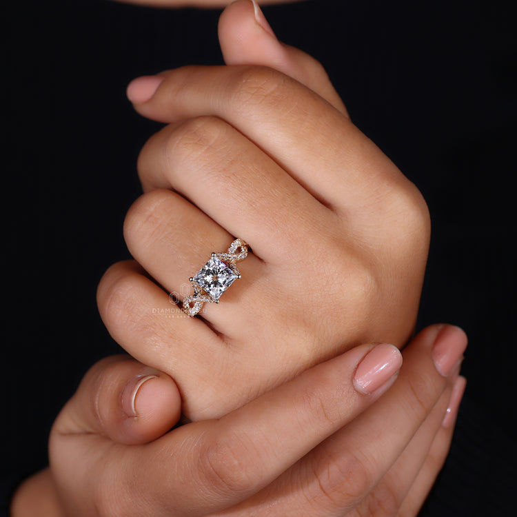 Peekaboo Diamond Engagement Ring designed with unique charm.