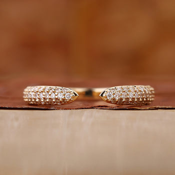 Open Gap Wedding Band in a unique and modern design.