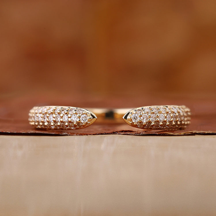 Open Gap Wedding Band in a unique and modern design.