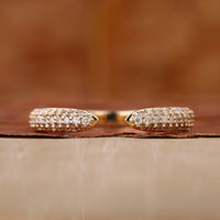 Open Gap Wedding Band in a unique and modern design.