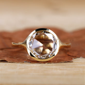 Rose Cut Engagement Ring in a vintage-inspired design.