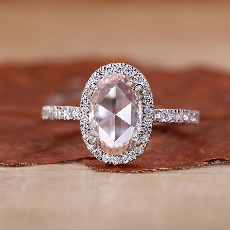 Oval Diamond Engagement Ring with a classic setting.
