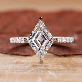 Pave Engagement Ring with a stunning diamond prong setting.