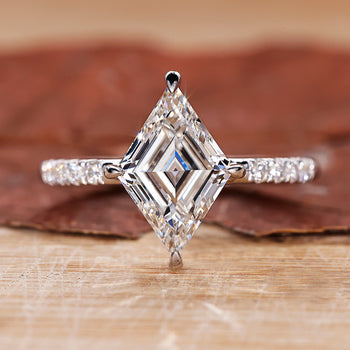 Pave Engagement Ring with a stunning diamond prong setting.
