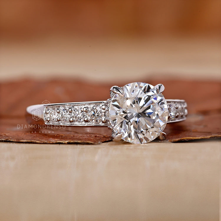 Hidden Halo Engagement Ring featuring a unique design.