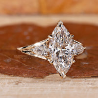 Marquise Ring with exceptional diamond brilliance and style.