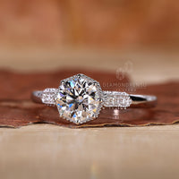 Vintage Milgrain Engagement Ring showcasing delicate design.