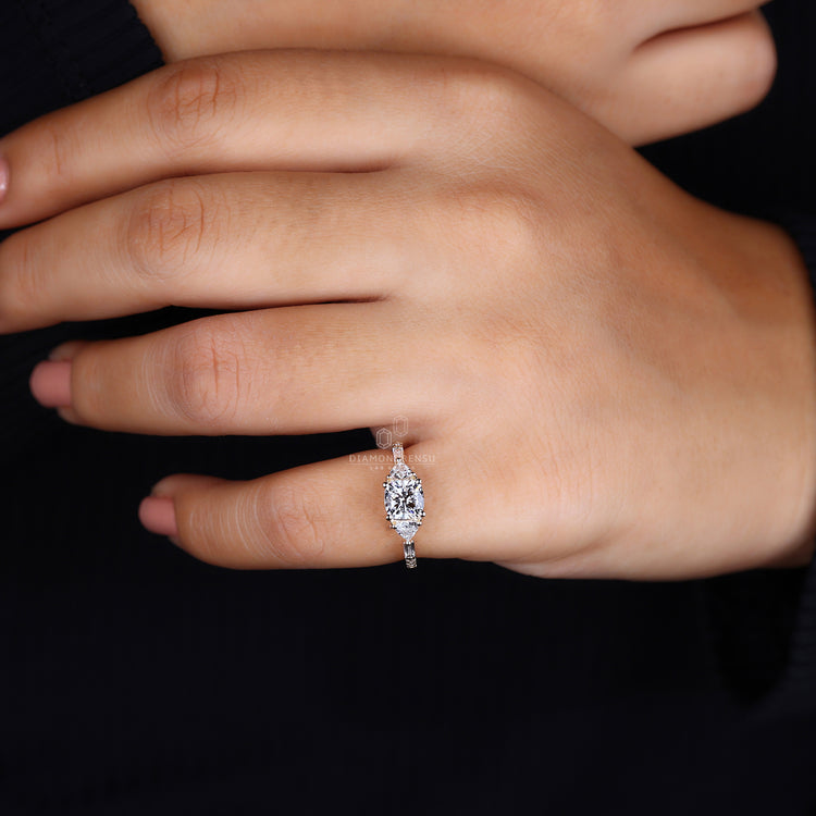 Baguette and Round Diamond Ring with exquisite craftsmanship.