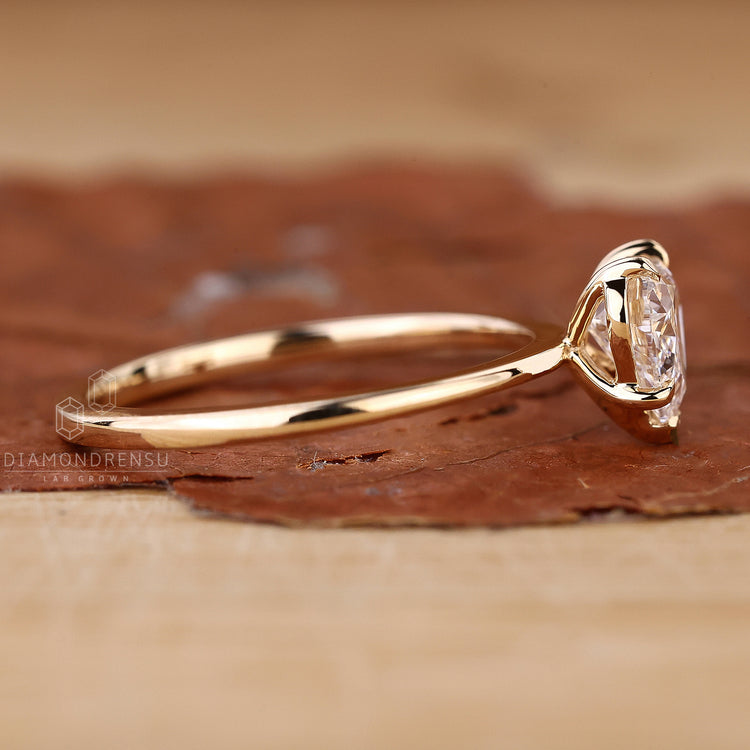 Solitaire engagement ring with a unique twist.