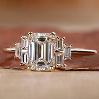 Emerald Cut Engagement Ring with a stunning Lab Grown Diamond.