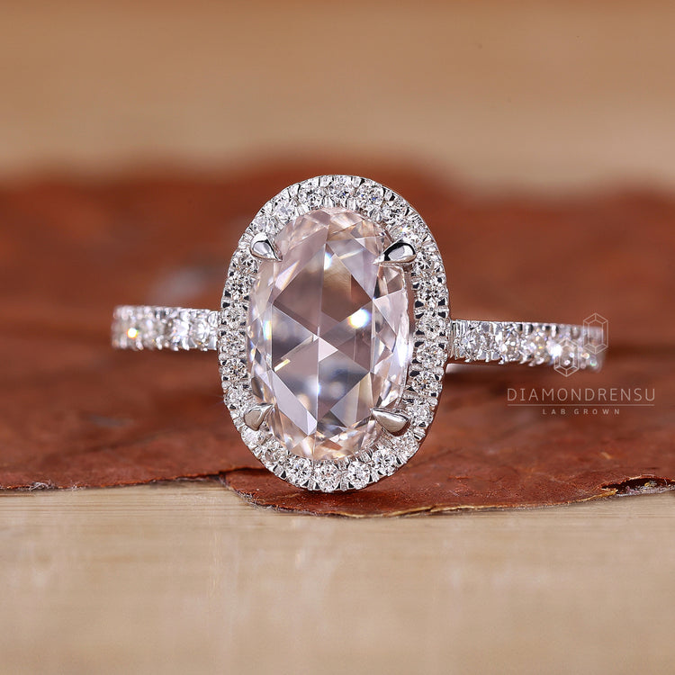 Halo Diamond Ring offering an elegant sparkle.