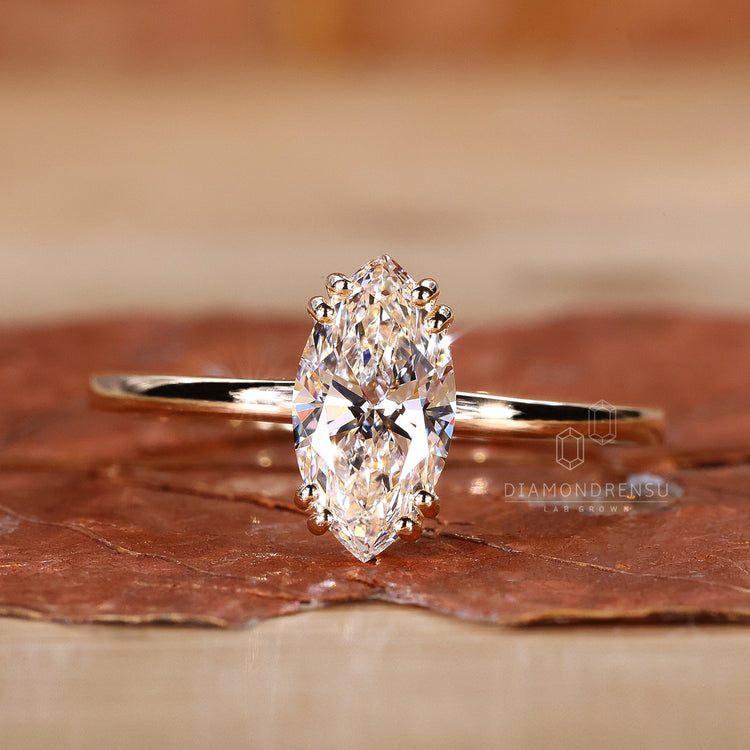 Yellow Gold Engagement Ring showcasing a luxurious tone.