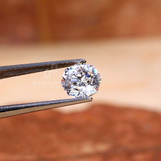 This loose diamond has a unique octagon cut and antique finish.