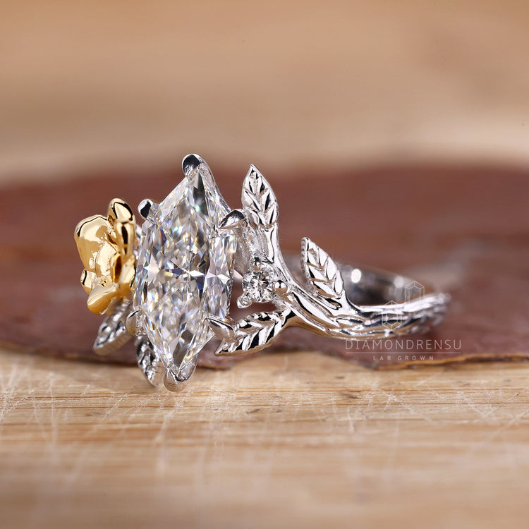Dutch Marquise Diamond Ring set in a timeless setting.