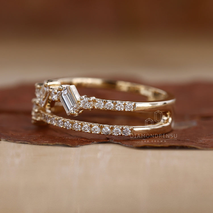 Buy wedding band featuring a handmade artisan design.