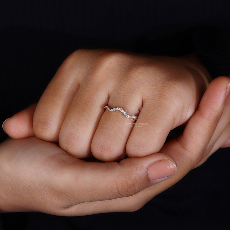 Wedding band design with unique craftsmanship and charm.