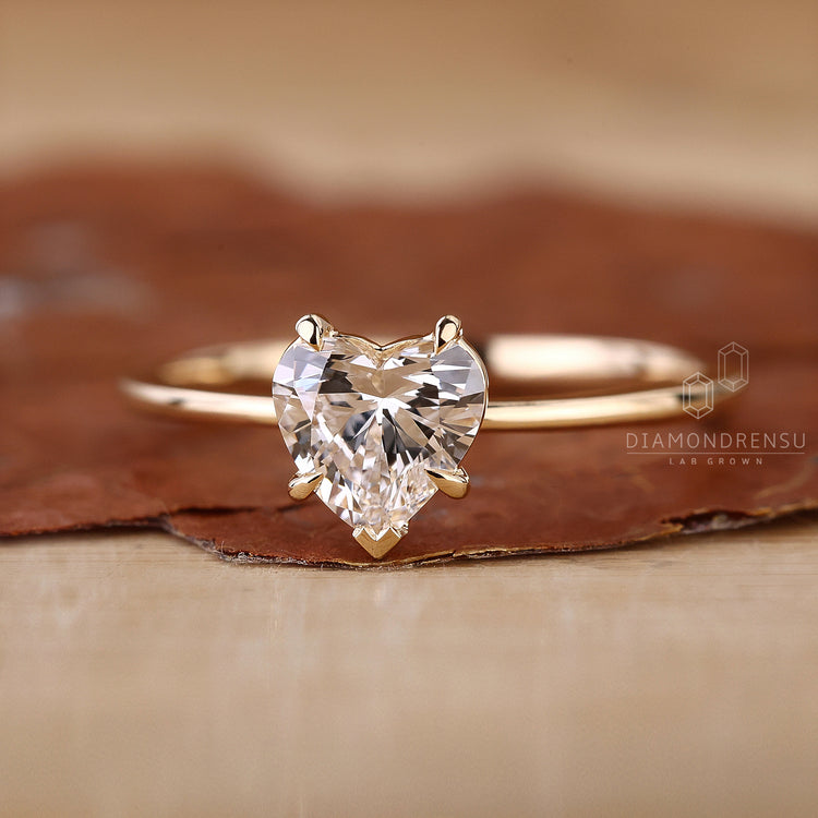 Heart solitaire ring designed for special moments.