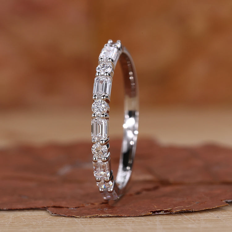 Half Eternity Band with delicate detailing in a timeless design.
