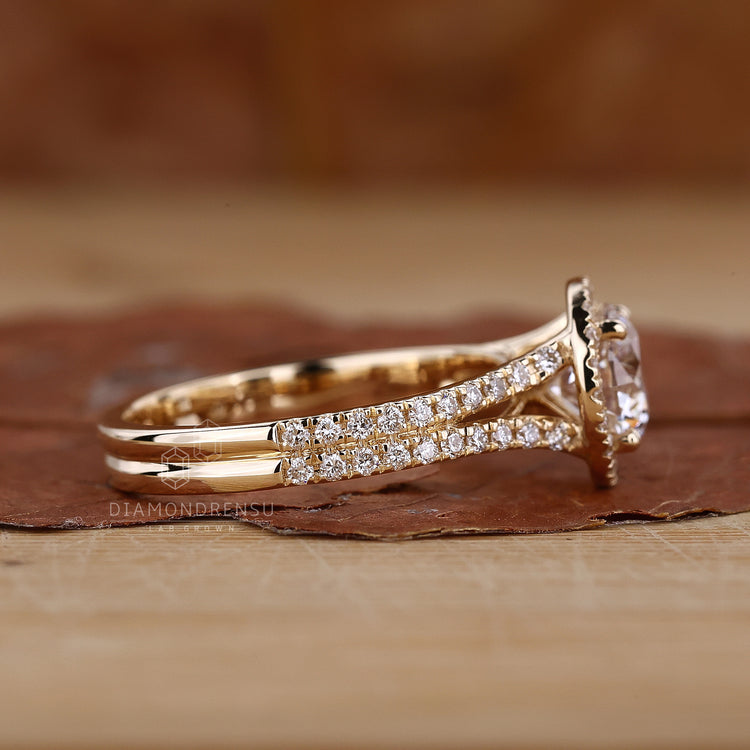 Split shank engagement ring for a unique touch.