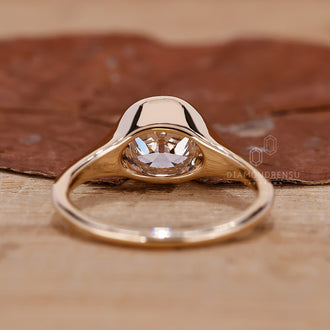 Bezel Set Engagement Ring with a secure and modern design.
