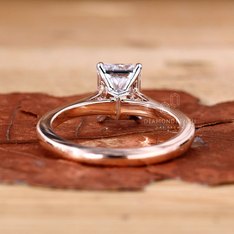 Cathedral setting ring with a modern touch and luxurious appeal.