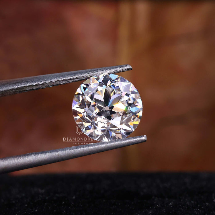 Old European cut lab diamond available for handmade pendant settings.