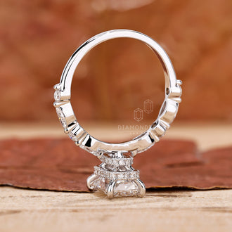 4 Prong Setting ensuring security and showcasing the center diamond.