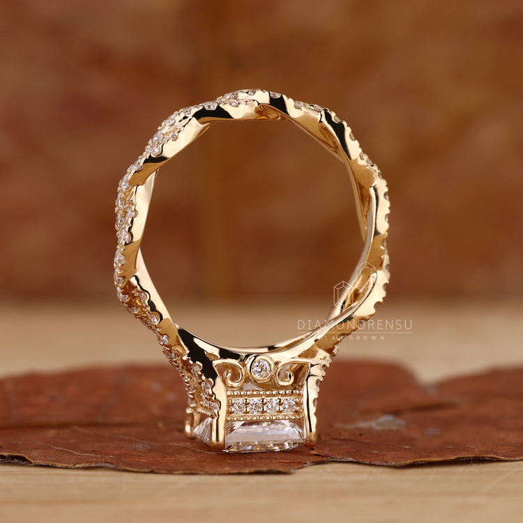 Hidden Halo Engagement Ring showcasing a hidden halo of diamonds.