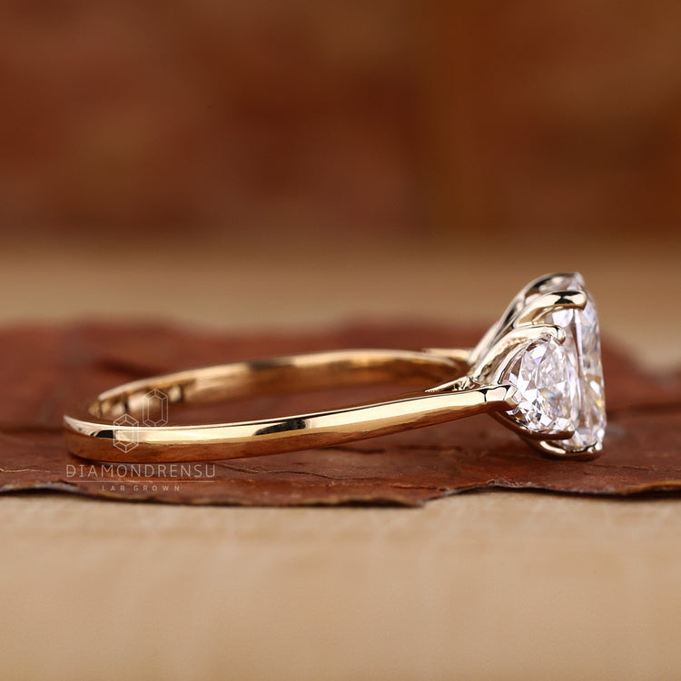 Three Stone Diamond Ring - Cushion Diamond