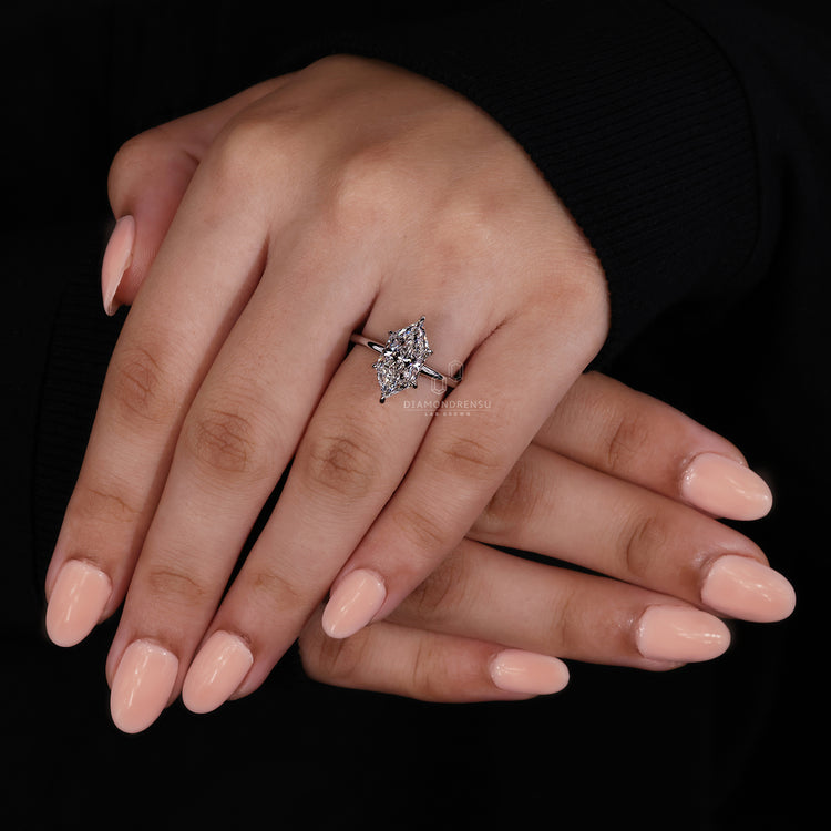 White Gold Engagement Ring with a classic, luxurious appeal.