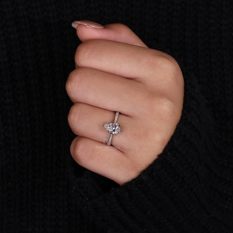 Pear Diamond Ring crafted to shine with timeless beauty.