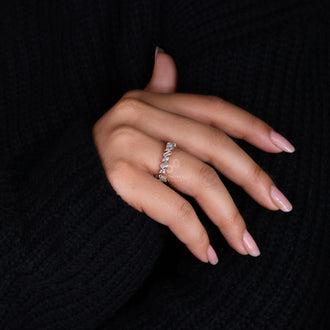 Marquise and Baguette Wedding Band combining two beautiful stones.