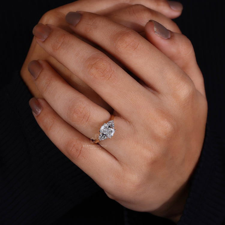 Three Stone Diamond Ring - Cushion Diamond