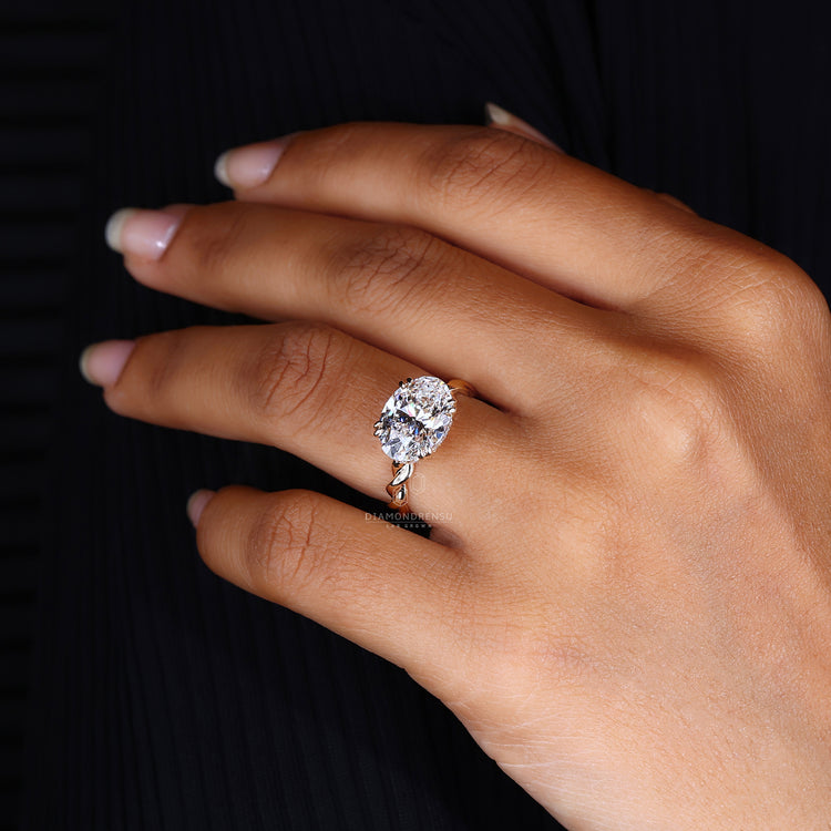 Oval Diamond Engagement Ring featuring IGI certified diamonds.